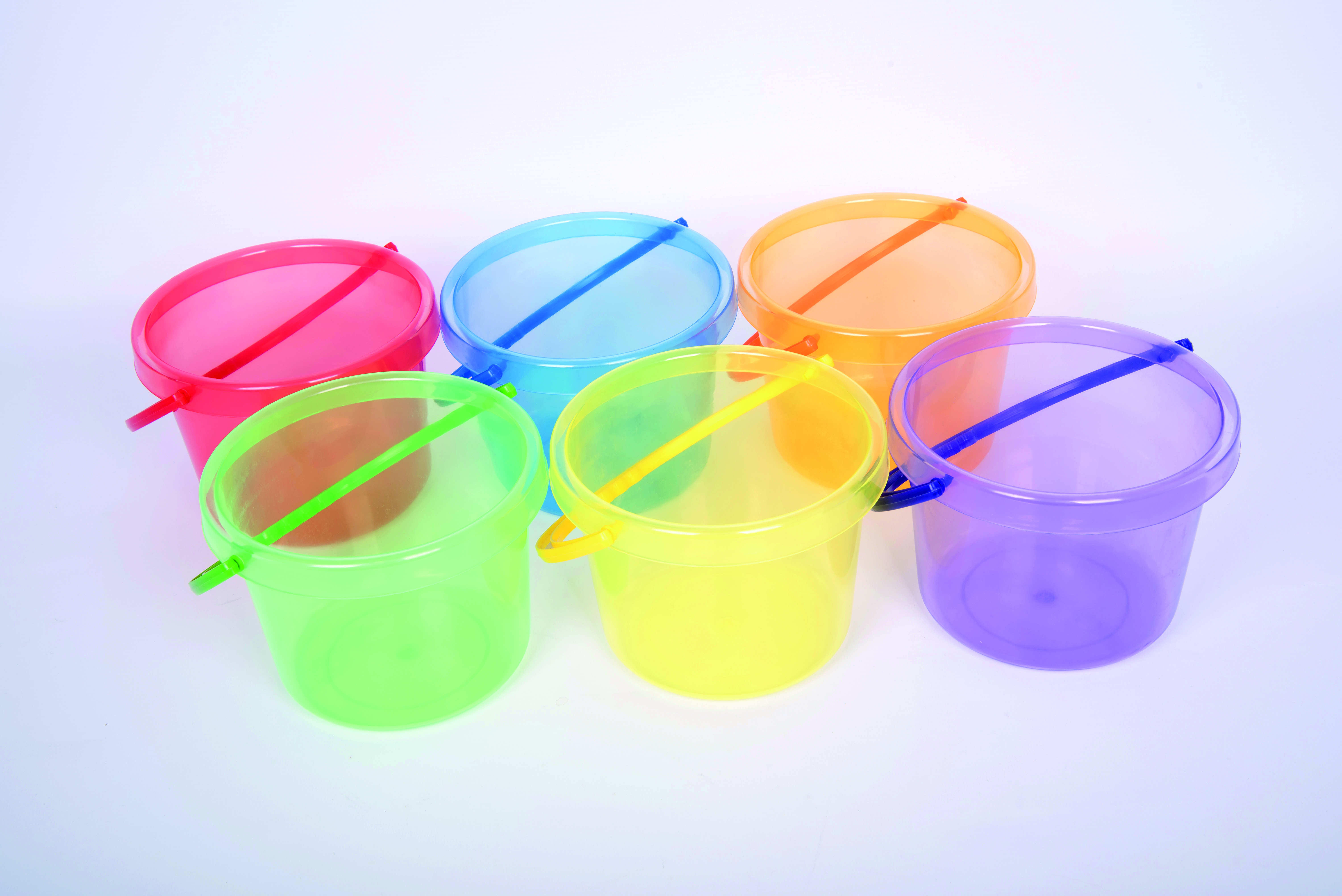 TickiT Translucent Bucket Set of 6 Tinker Tray Play